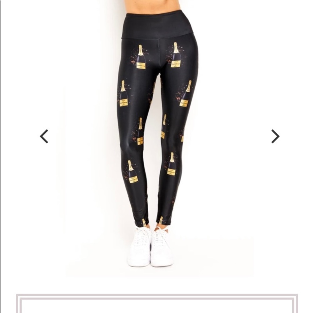 Gold Sheep Champagne bottle leggings!